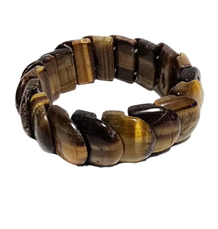 Men's Tiger Eye Stretch Bracelet by L.Signature Collection by L.Styles