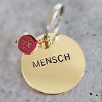 Mensch Hand Stamped Brass Keychain by Salt Sparkle Shalom