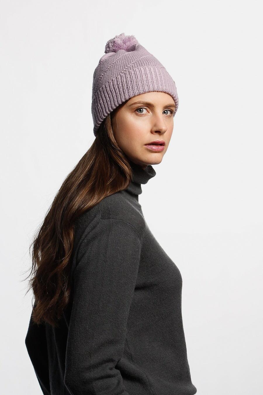 Merino Pom Pom Hat