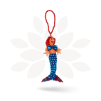 Mermaid Seed Bead Handmade Ornament - Guatemala Decor La Vie Bien Mermaid Seed Bead Handmade Ornament - Guatemala