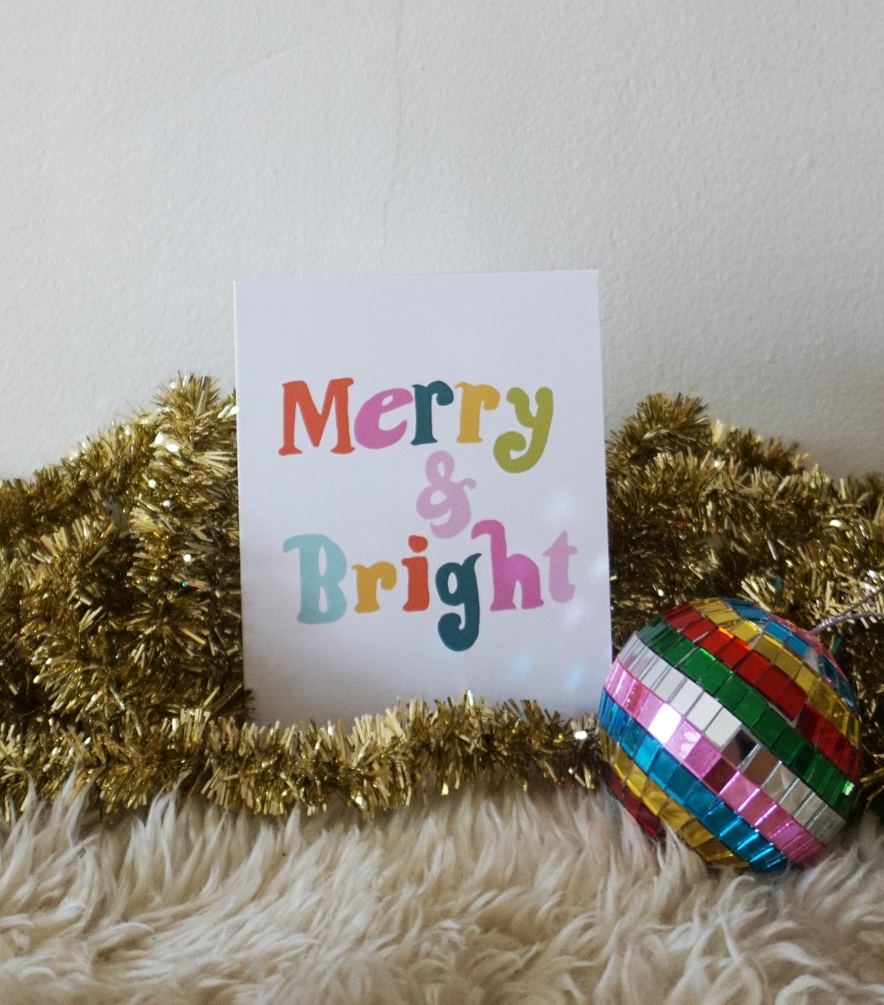 Merry and Bright Text Cards La Vie Bien Merry and Bright Text