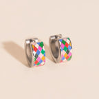 Merry & Bright Super Chunky Huggie Hoop Earrings by Oh Clementine