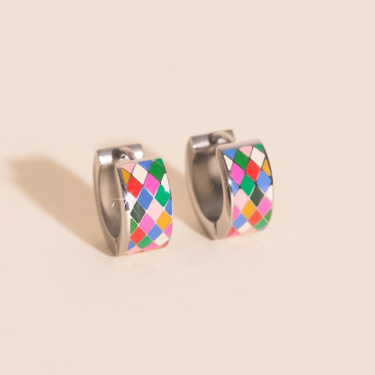 Merry & Bright Super Chunky Huggie Hoop Earrings by Oh Clementine