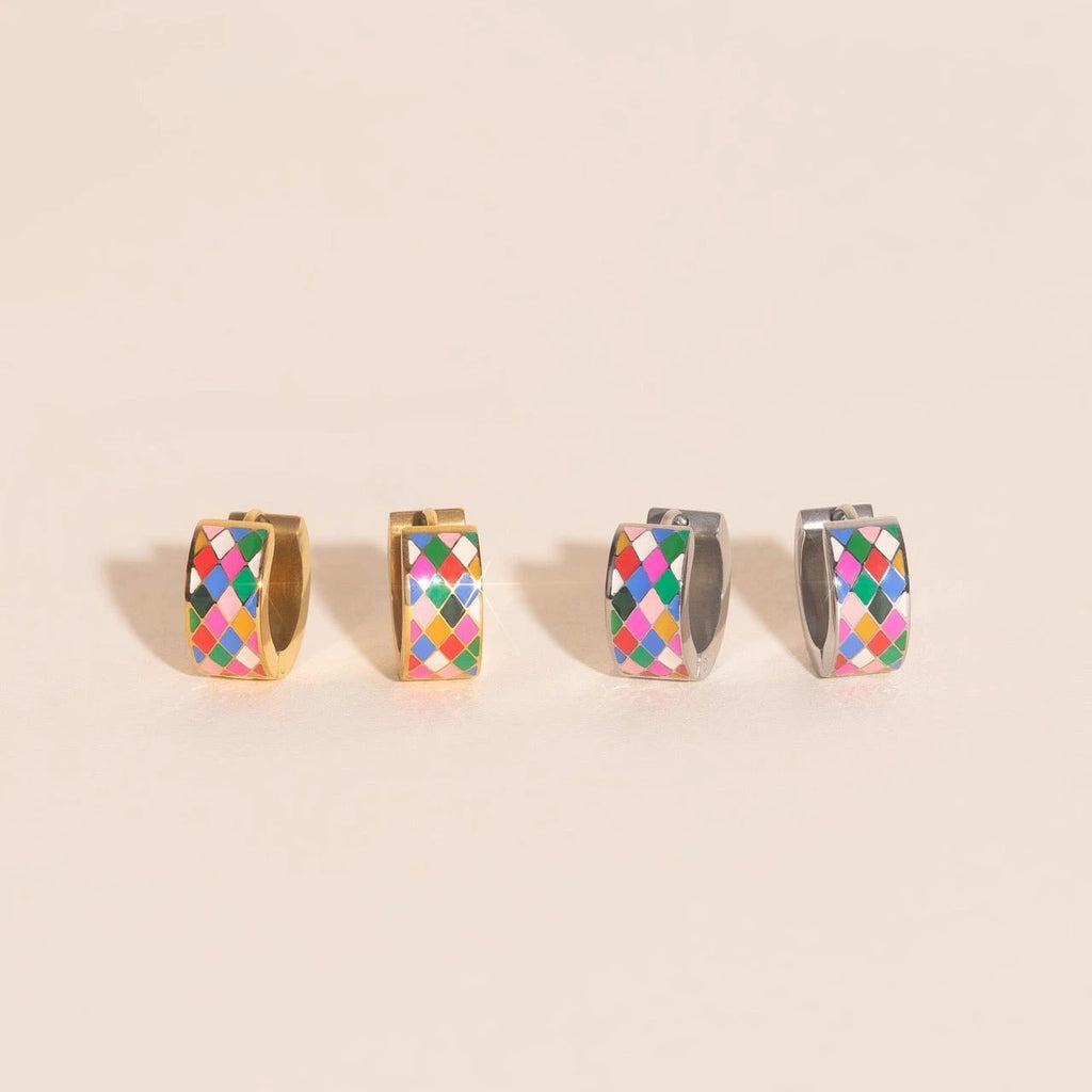Merry & Bright Super Chunky Huggie Hoop Earrings by Oh Clementine