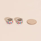 Merry & Bright Super Chunky Huggie Hoop Earrings by Oh Clementine