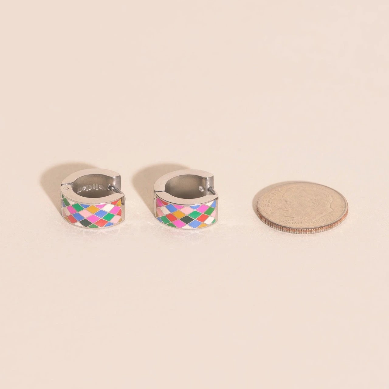 Merry & Bright Super Chunky Huggie Hoop Earrings by Oh Clementine