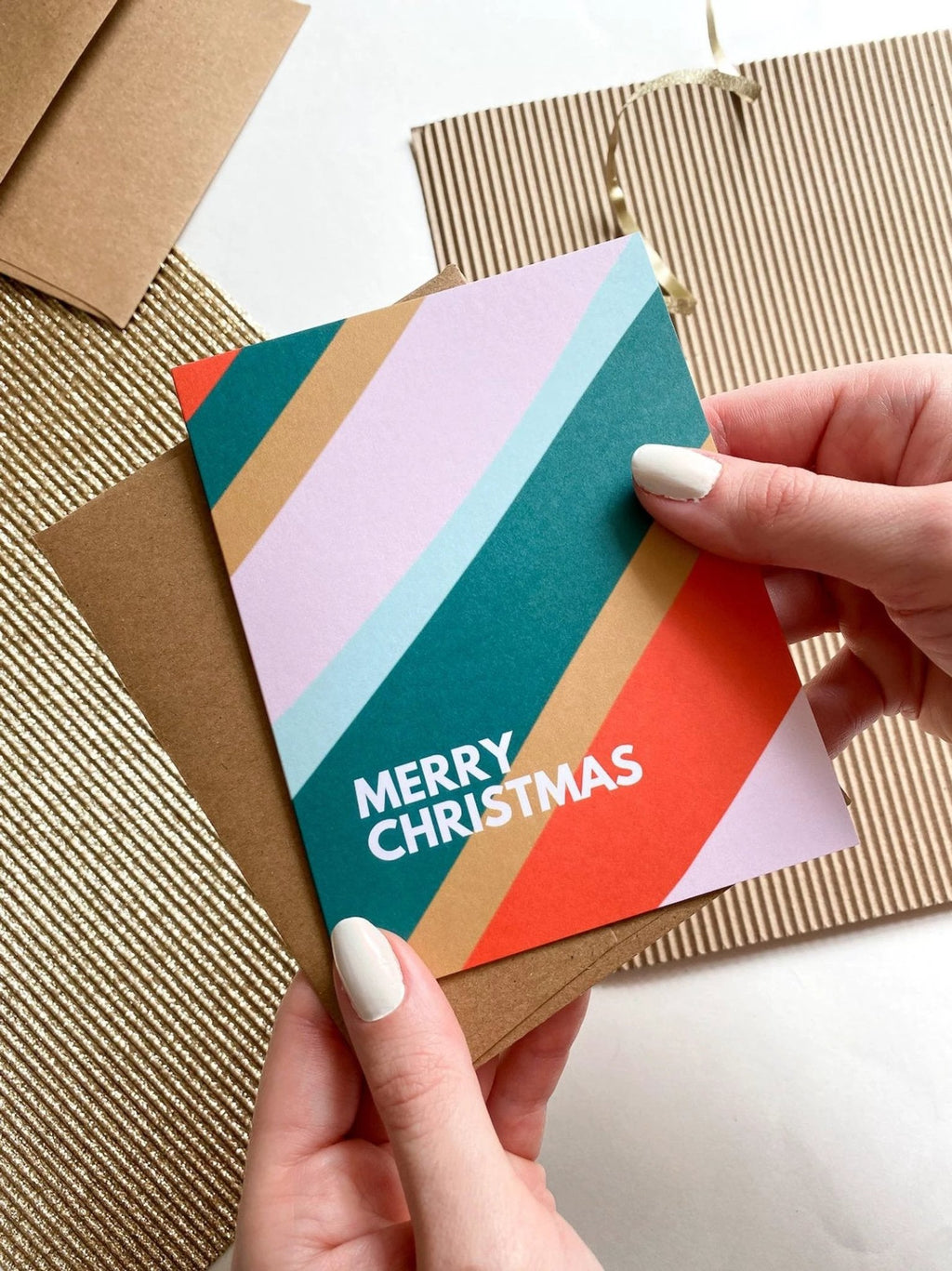 Merry Christmas Simple Christmas Card Cute Christmas Card by Five Dot Post