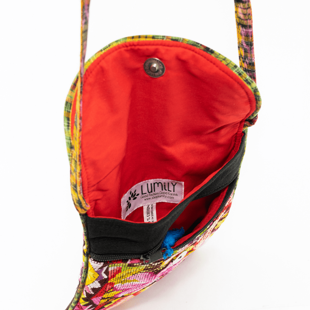 Messenger Up - cycled Huipil Crossbody One - of - a - Kind Bag - Guatemala Bags La Vie Bien Messenger Up - cycled Huipil Crossbody One - of - a - Kind Bag - Guatemala