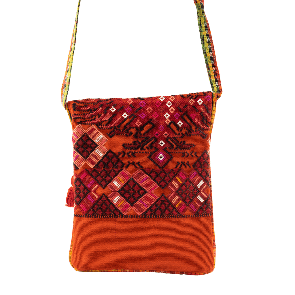 Messenger Up - cycled Huipil Crossbody One - of - a - Kind Bag - Guatemala Bags La Vie Bien Messenger Up - cycled Huipil Crossbody One - of - a - Kind Bag - Guatemala