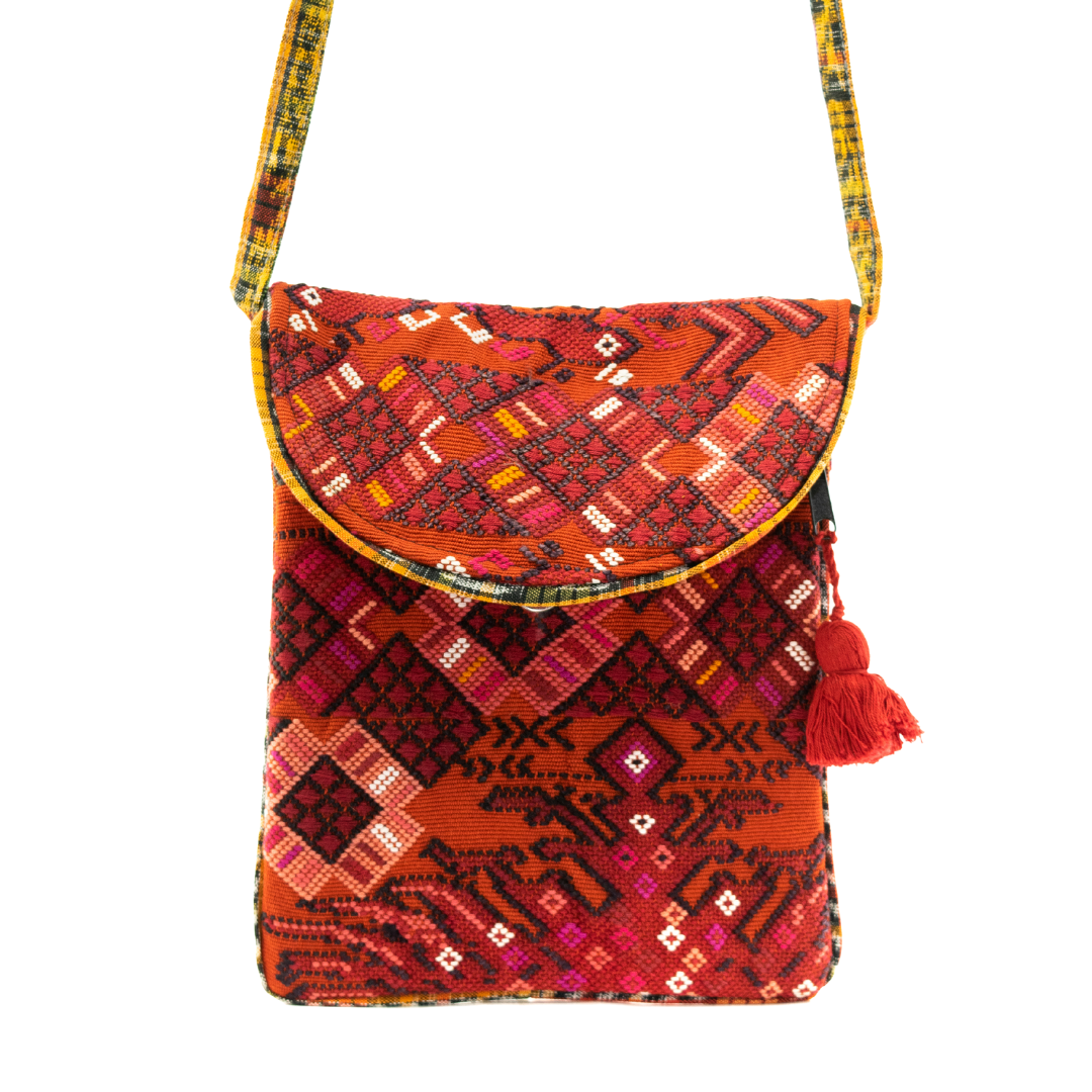 Messenger Up - cycled Huipil Crossbody One - of - a - Kind Bag - Guatemala Bags La Vie Bien Messenger Up - cycled Huipil Crossbody One - of - a - Kind Bag - Guatemala