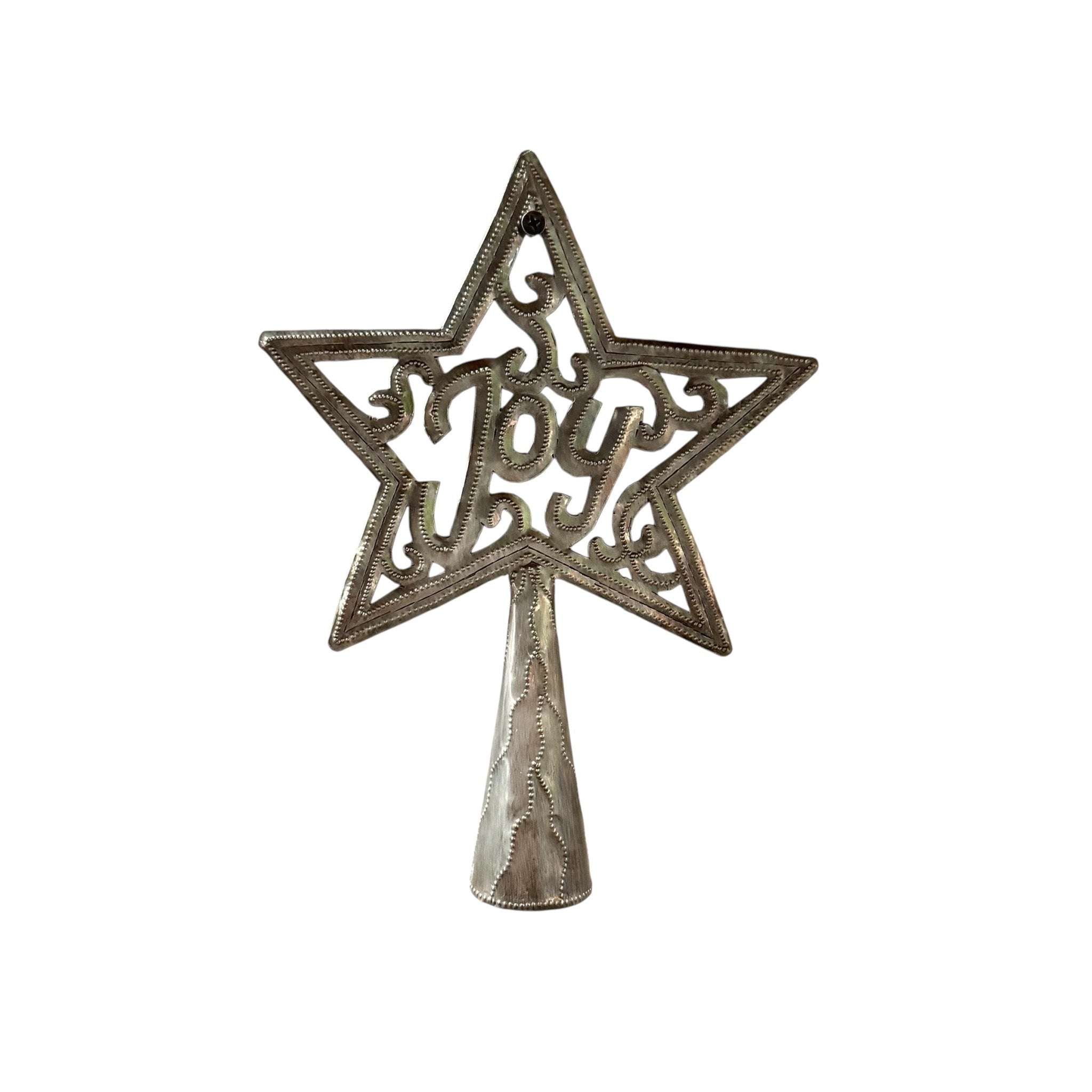 Metal Tree Topper - Joy