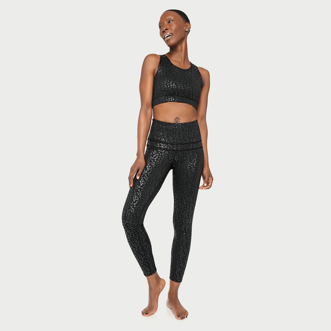 Metallic Cheetah Active Legging Clothing La Vie Bien Metallic Cheetah Active Legging
