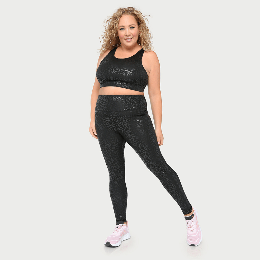Metallic Cheetah Active Legging Clothing La Vie Bien Metallic Cheetah Active Legging