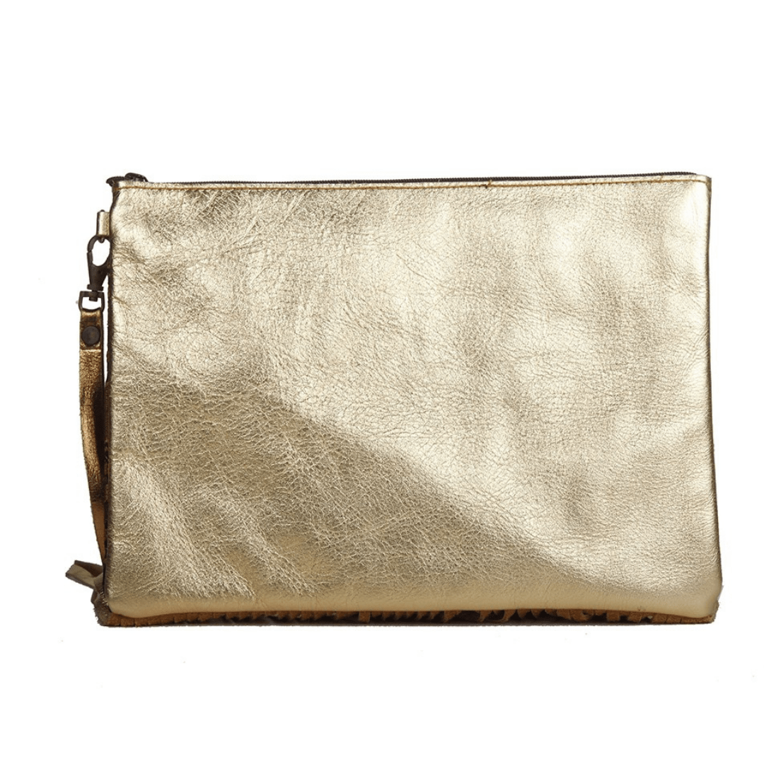 Metallic Leather & Embroidery Wristlet iPad | Tablet Bag - Thailand Bags La Vie Bien Metallic Leather & Embroidery Wristlet iPad | Tablet Bag - Thailand