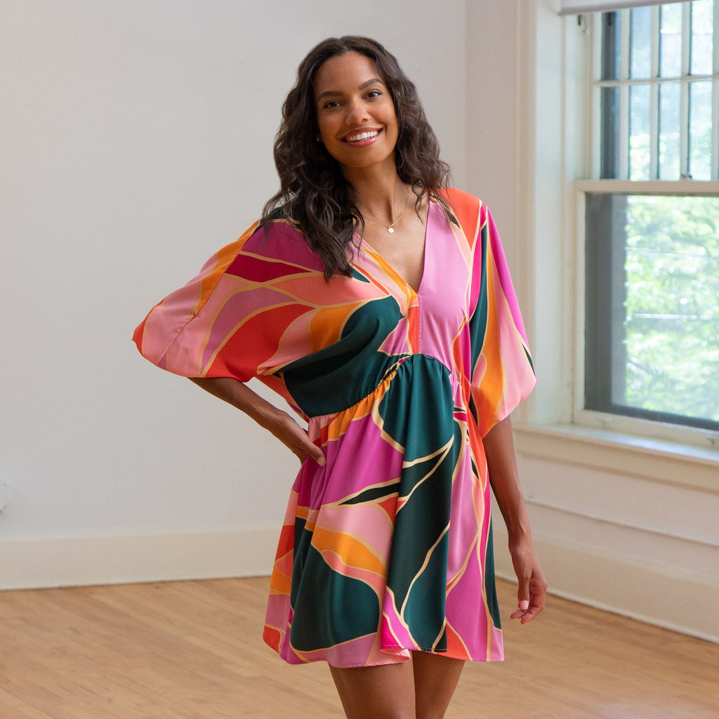 Metamorphosis Kimono Mini Dress Dresses & Skirts La Vie Bien Metamorphosis Kimono Mini Dress