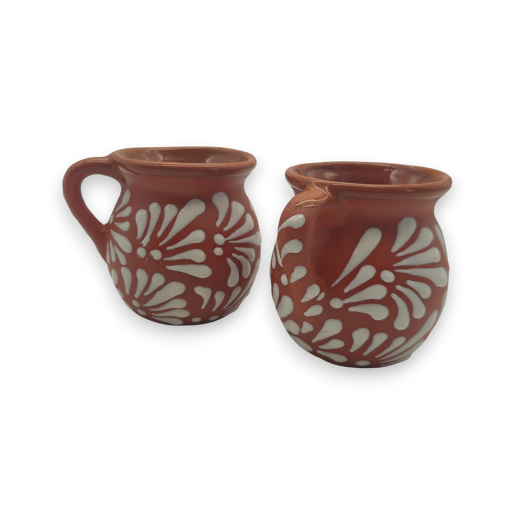 Mexican Clay Jarrito Mug | Handmade Brown Pottery Cup Talavera Mug La Vie Bien Mexican Clay Jarrito Mug | Handmade Brown Pottery Cup