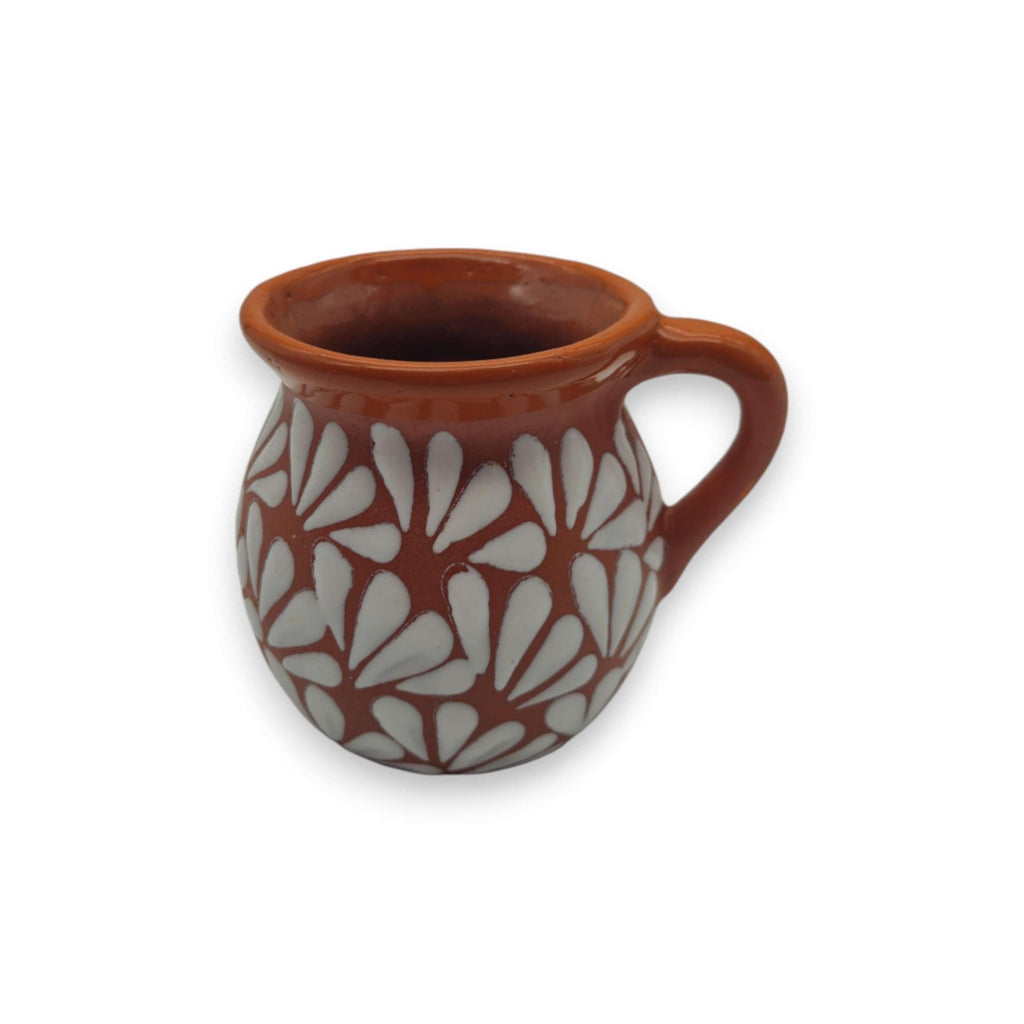 Mexican Clay Jarrito Mug | Handmade Brown Pottery Cup Talavera Mug La Vie Bien Mexican Clay Jarrito Mug | Handmade Brown Pottery Cup