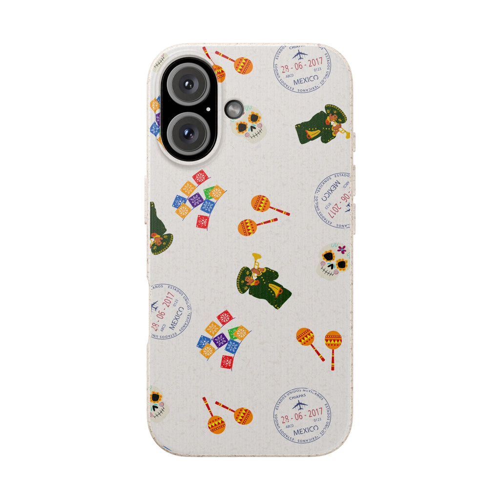 Mexican fiesta Biodegradable Phone Case — Colorful Fiesta Icons Eco iPhone Cover Phone Case La Vie Bien Mexican fiesta Biodegradable Phone Case — Colorful Fiesta Icons Eco iPhone Cover