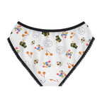 Mexican fiesta women's underwear, Day of the Dead Sugar Skull Pattern Briefs, papel picado and maracas All Over Prints La Vie Bien Mexican fiesta women's underwear, Day of the Dead Sugar Skull Pattern Briefs, papel picado and maracas