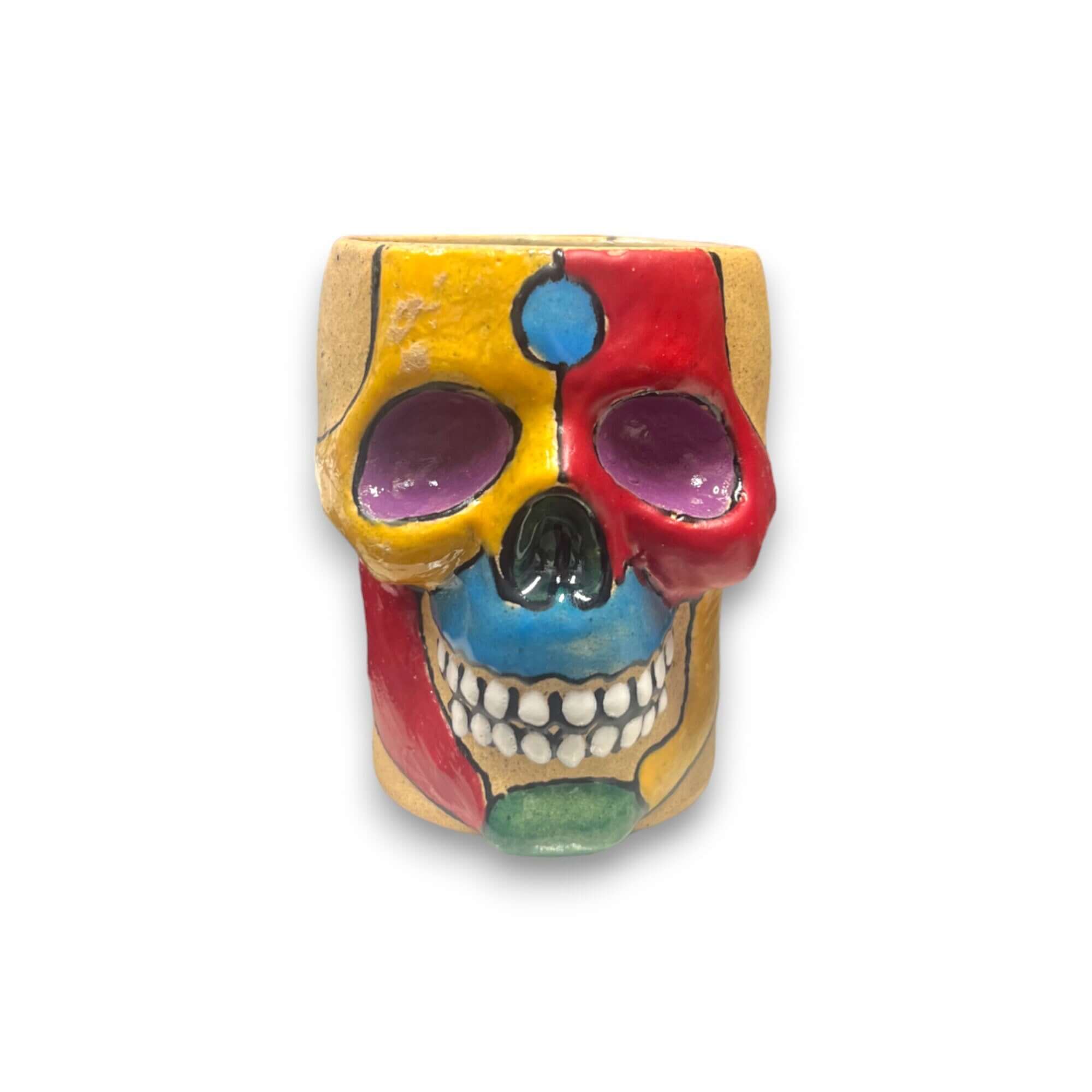 Mexican Handcrafted Skull Planter | Unique Small Flower Pot for Home Decor Mexican Planter La Vie Bien Mexican Handcrafted Skull Planter | Unique Small Flower Pot for Home Decor