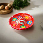 Mexican Handmade Bar Glass Rimmer | Hand-Painted Guerrero Pottery Guerrero Glass Rimmer La Vie Bien Mexican Handmade Bar Glass Rimmer | Hand-Painted Guerrero Pottery