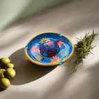 Mexican Handmade Bar Glass Rimmer | Hand - Painted Guerrero Pottery Guerrero Glass Rimmer La Vie Bien Mexican Handmade Bar Glass Rimmer | Hand - Painted Guerrero Pottery