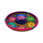 Mexican Handmade Bar Glass Rimmer | Hand-Painted Guerrero Pottery Guerrero Glass Rimmer La Vie Bien Mexican Handmade Bar Glass Rimmer | Hand-Painted Guerrero Pottery