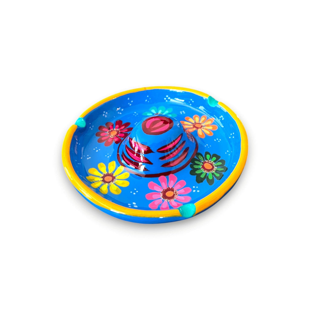 Mexican Handmade Bar Glass Rimmer | Hand-Painted Guerrero Pottery Guerrero Glass Rimmer La Vie Bien Mexican Handmade Bar Glass Rimmer | Hand-Painted Guerrero Pottery