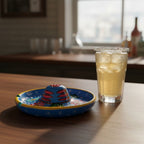 Mexican Handmade Bar Glass Rimmer | Hand-Painted Guerrero Pottery Guerrero Glass Rimmer La Vie Bien Mexican Handmade Bar Glass Rimmer | Hand-Painted Guerrero Pottery