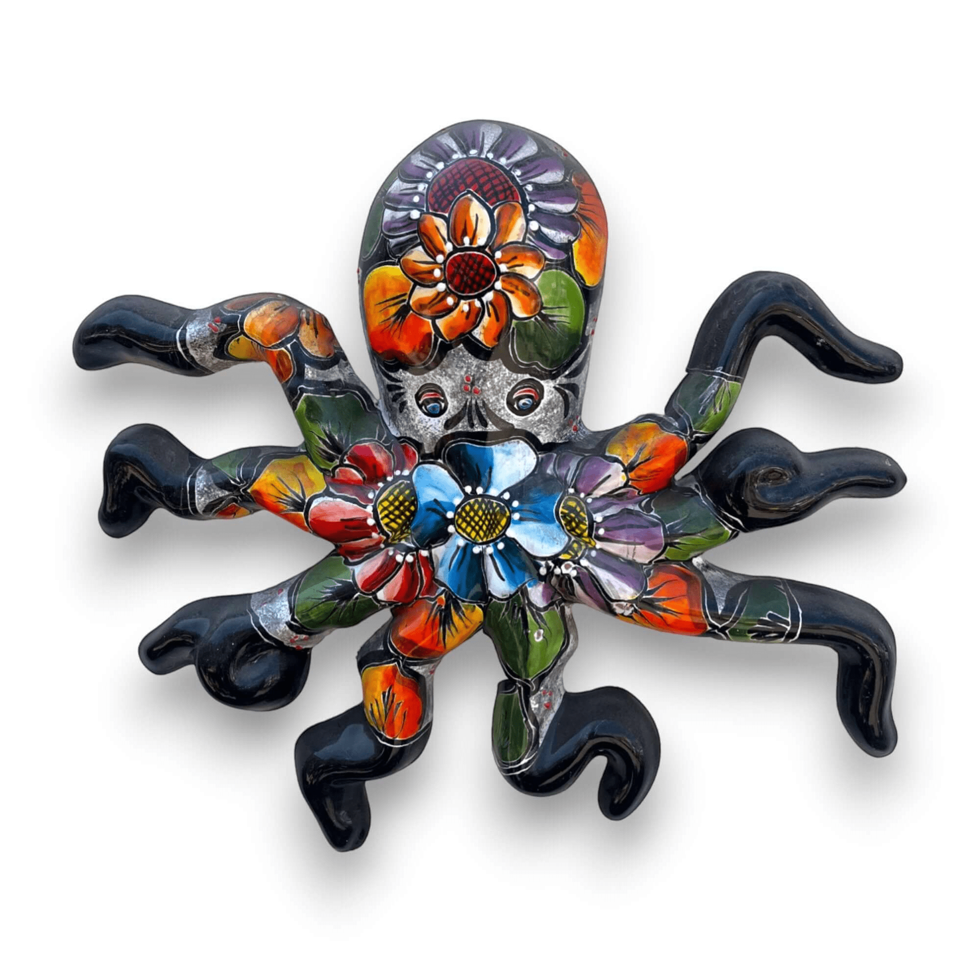 Mexican Handmade Octopus Wall Art | Hand Painted Talavera (Large) Talavera Wall Art La Vie Bien Mexican Handmade Octopus Wall Art | Hand Painted Talavera (Large)