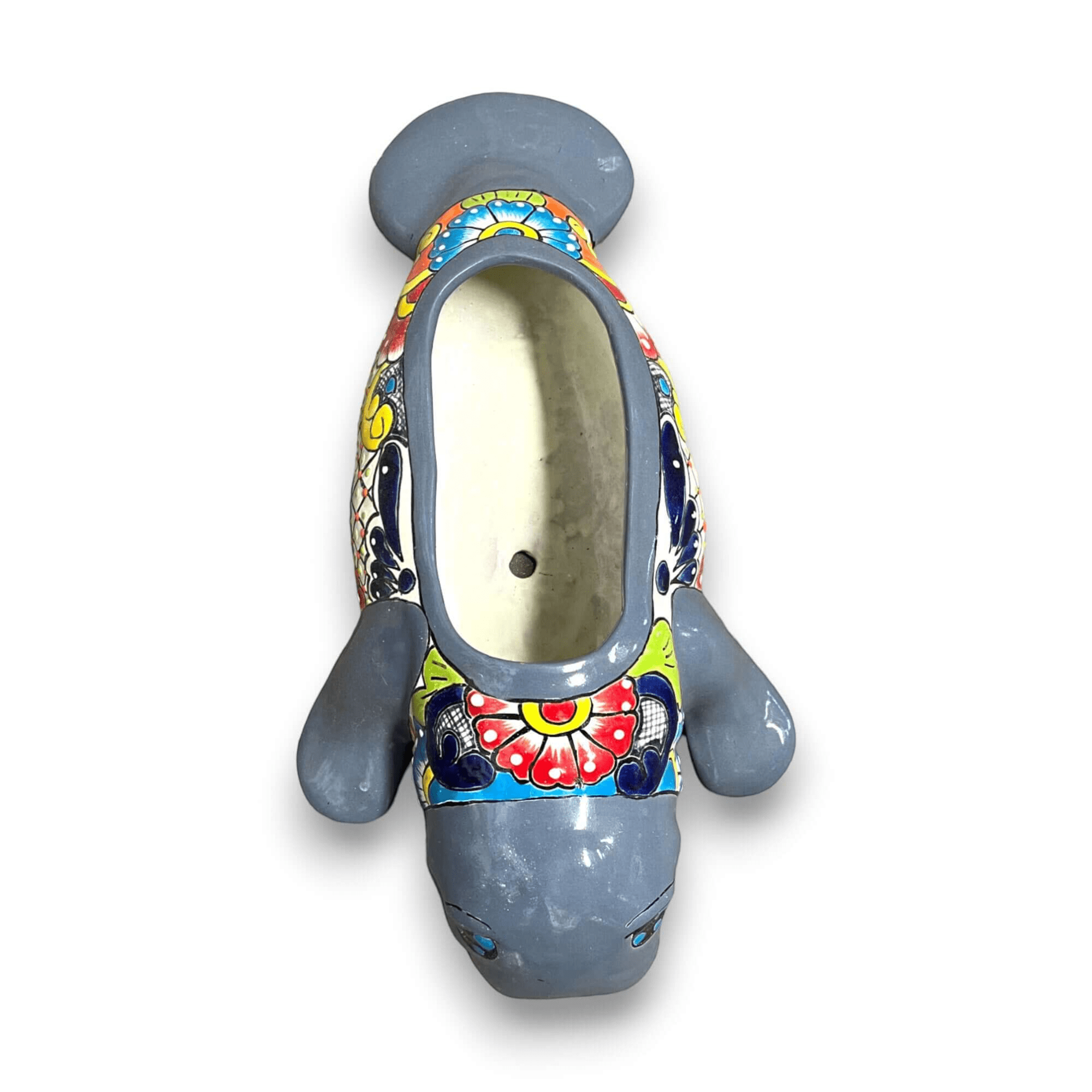 Mexican Handmade Seal Planter | Colorful Talavera Seal (Medium Size) Talavera Planter La Vie Bien Mexican Handmade Seal Planter | Colorful Talavera Seal (Medium Size)