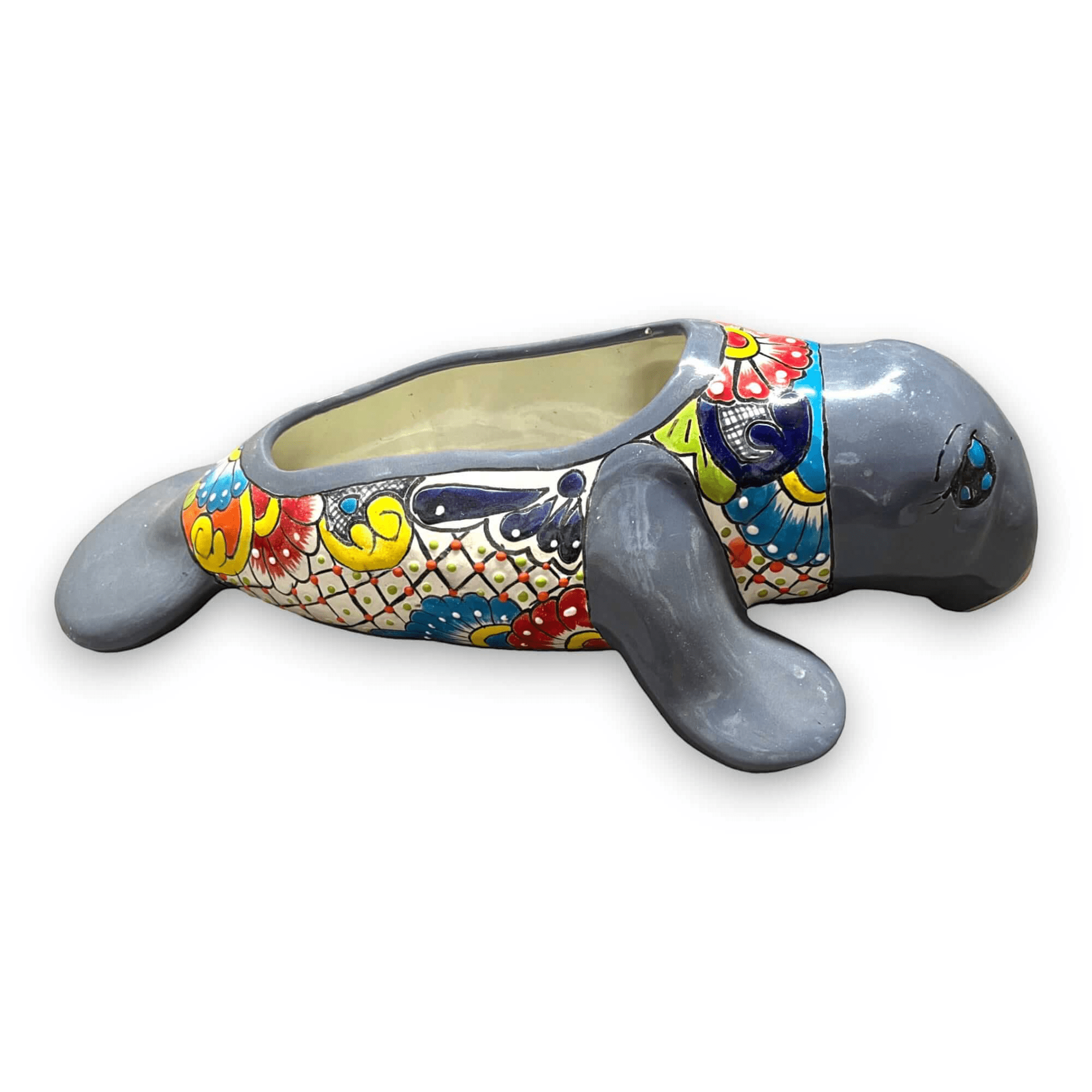 Mexican Handmade Seal Planter | Colorful Talavera Seal (Medium Size) Talavera Planter La Vie Bien Mexican Handmade Seal Planter | Colorful Talavera Seal (Medium Size)