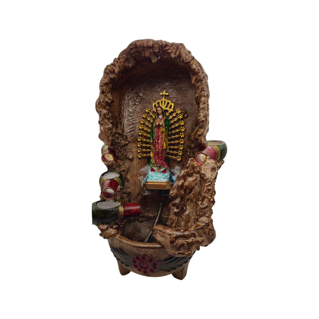 Handcrafted Mexican Outdoor Fountain | Painted Traditional Water Feature