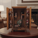 Mexican Revolver Decanter Set With 6 Shot Glasses | Wooden Box Mexican Decanter La Vie Bien Mexican Revolver Decanter Set With 6 Shot Glasses | Wooden Box