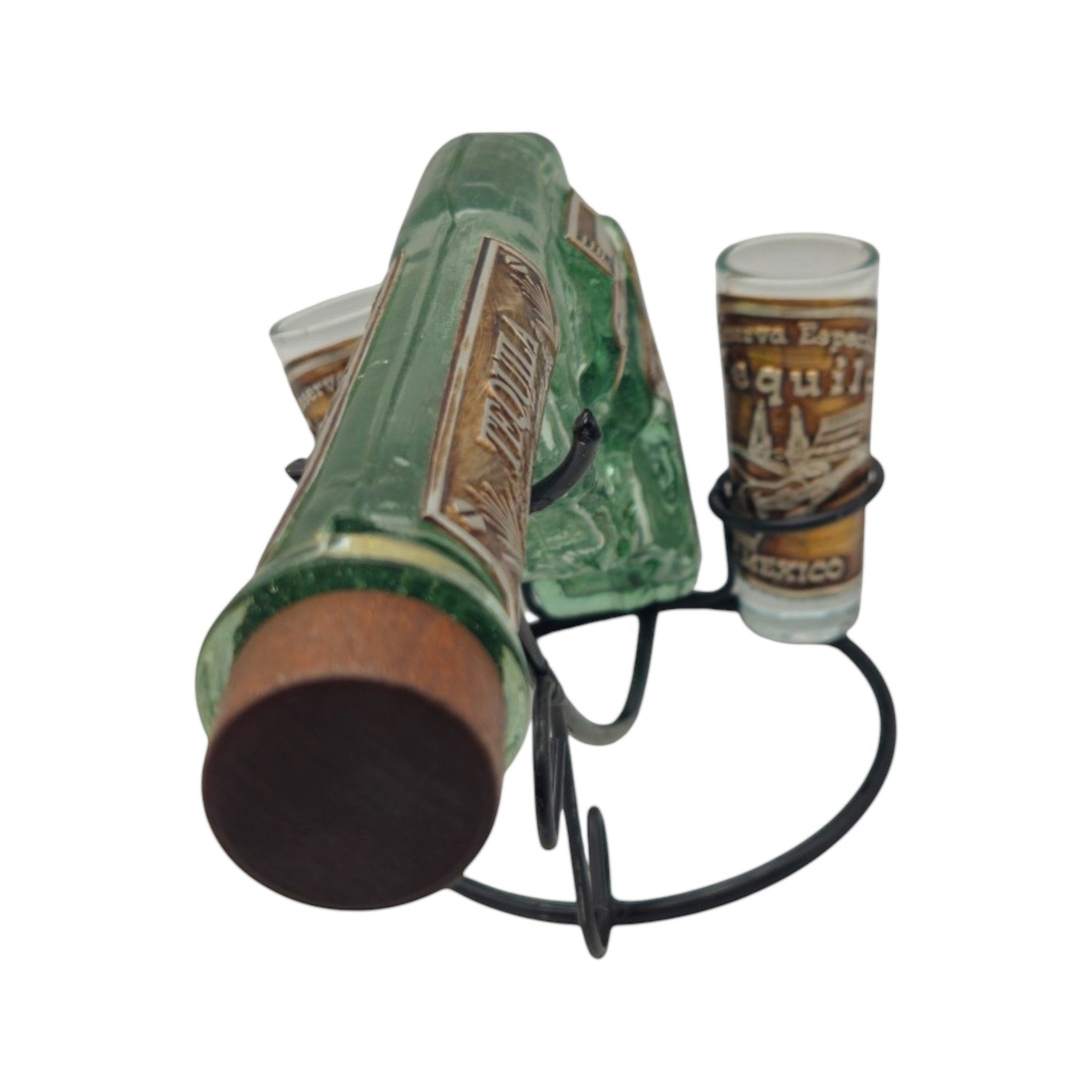 Mexican Revolver Tequila Decanter Set | Glass Gun with Shot Glasses Mexican Decanter La Vie Bien Mexican Revolver Tequila Decanter Set | Glass Gun with Shot Glasses