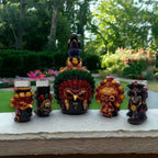 Mexican Shot Glass Set | Artisan Aztec Warrior Decanter Kit Aztec Decor La Vie Bien Mexican Shot Glass Set | Artisan Aztec Warrior Decanter Kit