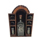 Mexican Tequila Decanter Set | 6 Shot Glasses & Wooden Display Mexican Decanter La Vie Bien Mexican Tequila Decanter Set | 6 Shot Glasses & Wooden Display