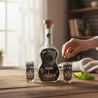 Mexican Tequila Decanter Set | Guitar Design with Shot Glasses Mexican Decanter La Vie Bien Mexican Tequila Decanter Set | Guitar Design with Shot Glasses