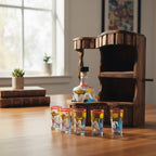 Mexican Tequila Decanter Set | Rustic Cantina Bar Display Mexican Decanter La Vie Bien Mexican Tequila Decanter Set | Rustic Cantina Bar Display