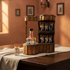 Mexican Tequila Decanter Set | Rustic Cantina Bar Display Mexican Decanter La Vie Bien Mexican Tequila Decanter Set | Rustic Cantina Bar Display