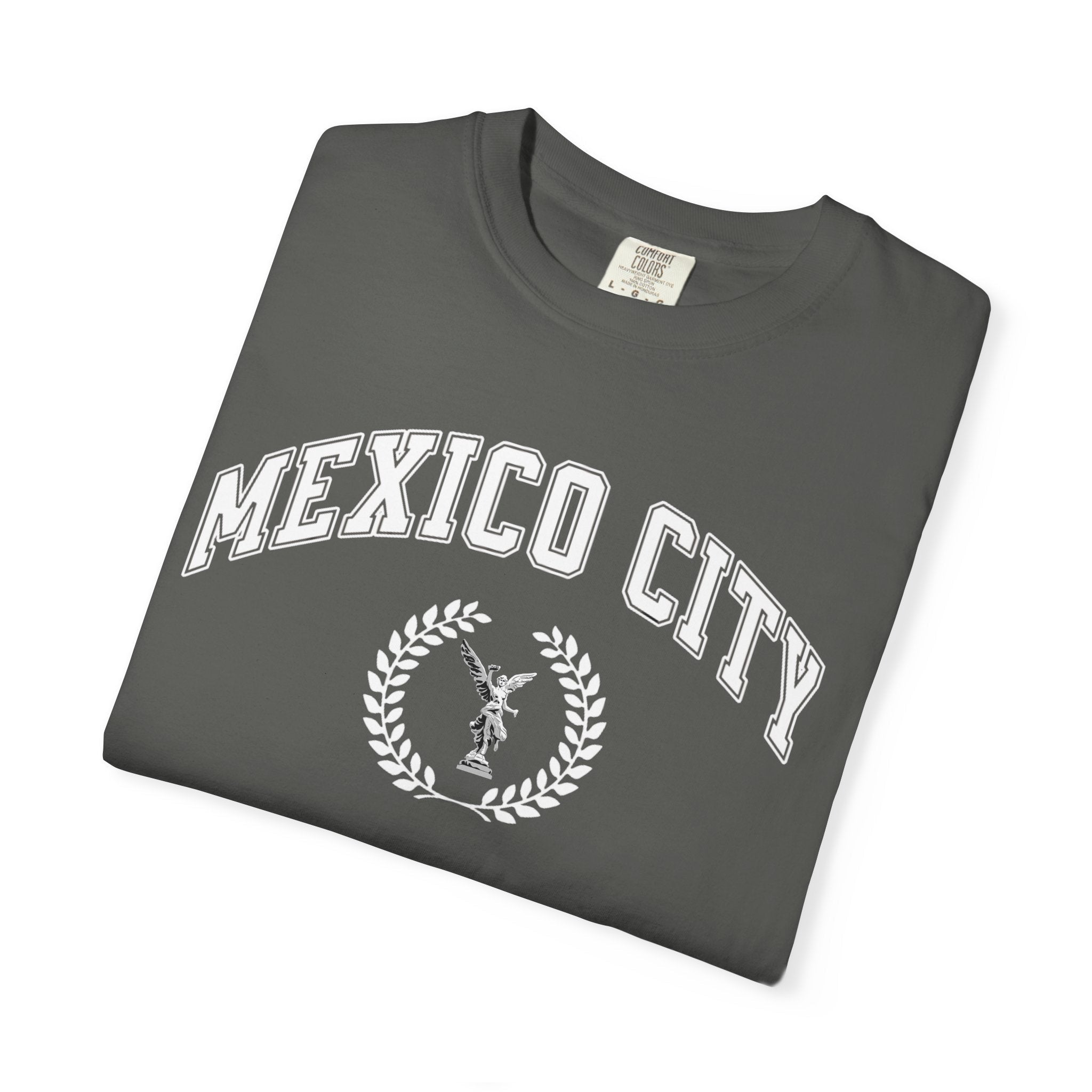 Mexico City Vintage Tee — Laurel Crest with Monumento a la Independencia Graphic T-Shirt T-Shirt La Vie Bien Mexico City Vintage Tee — Laurel Crest with Monumento a la Independencia Graphic T-Shirt