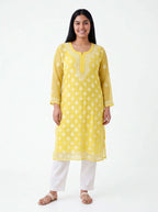 2055 - Georgette Chikankari kurti