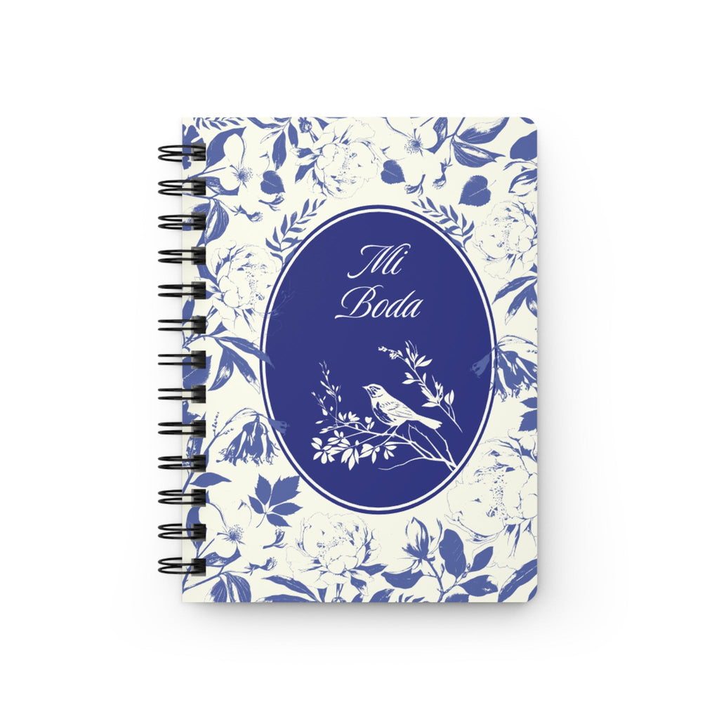 Mi Boda Floral Journal — Blue Wedding Guest & Planning Spiral-Bound Notebook Paper products La Vie Bien Mi Boda Floral Journal — Blue Wedding Guest & Planning Spiral-Bound Notebook