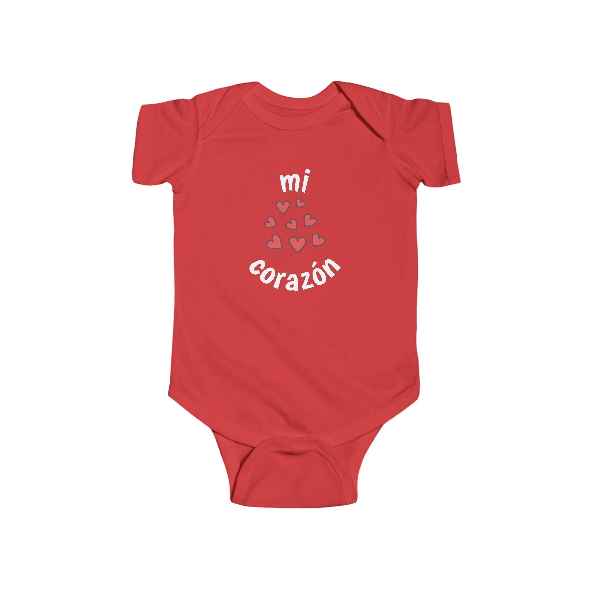 Mi corazón Infant Spanish Bodysuit, Cute Baby Romper by Printify