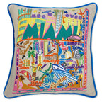 Miami Hand - Embroidered Pillow Pillows La Vie Bien Miami Hand - Embroidered Pillow