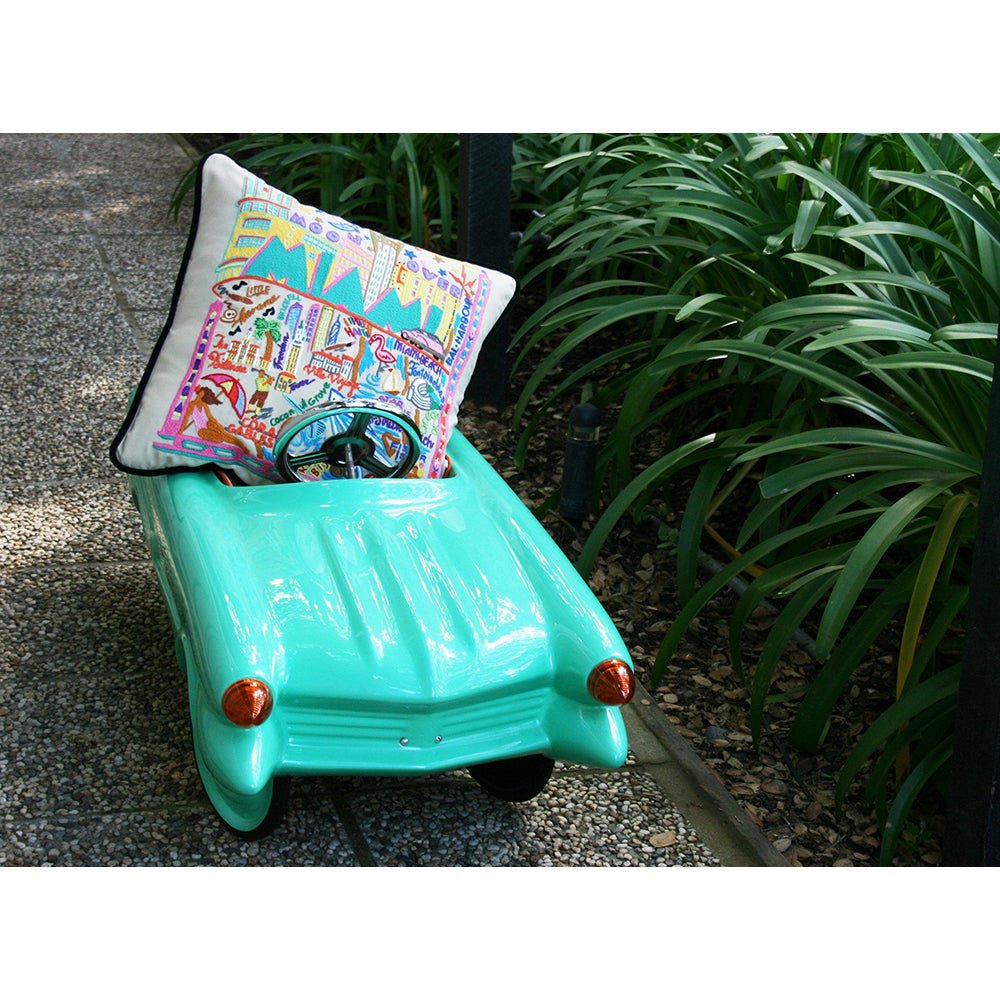 Miami Hand - Embroidered Pillow Pillows La Vie Bien Miami Hand - Embroidered Pillow