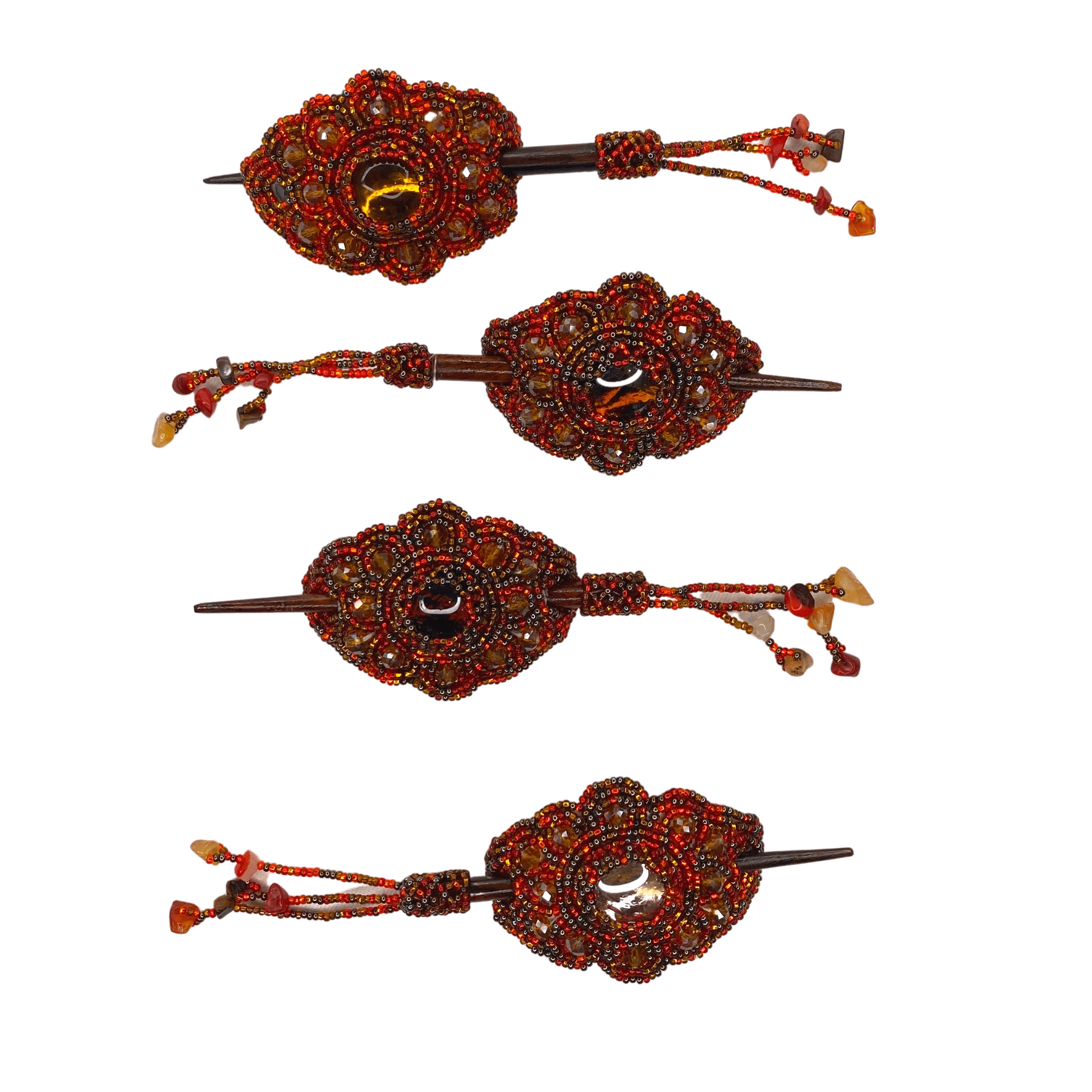 Michelle Seed Bead Hair Barrette - Guatemala Accessories La Vie Bien Michelle Seed Bead Hair Barrette - Guatemala