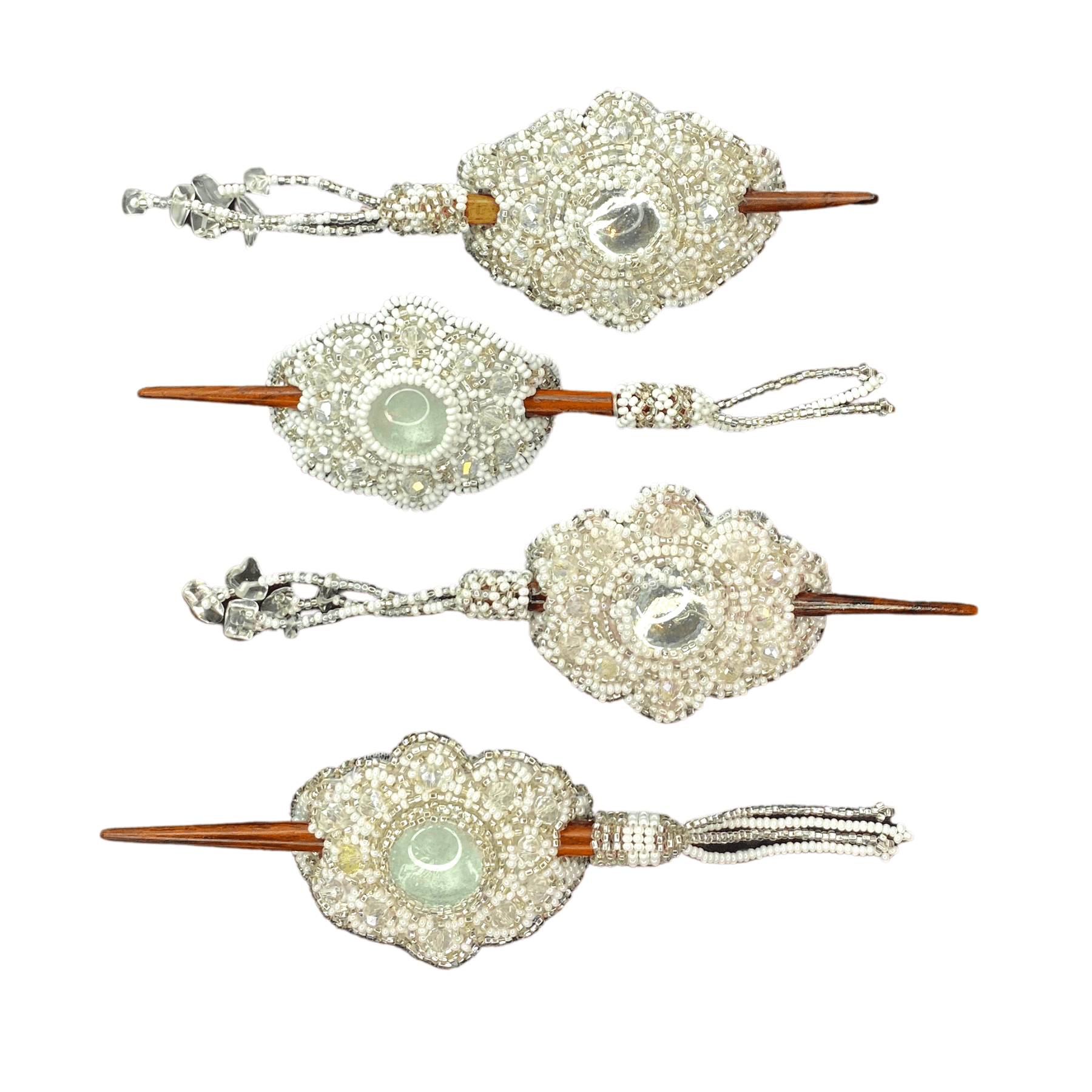 Michelle Seed Bead Hair Barrette - Guatemala Accessories La Vie Bien Michelle Seed Bead Hair Barrette - Guatemala