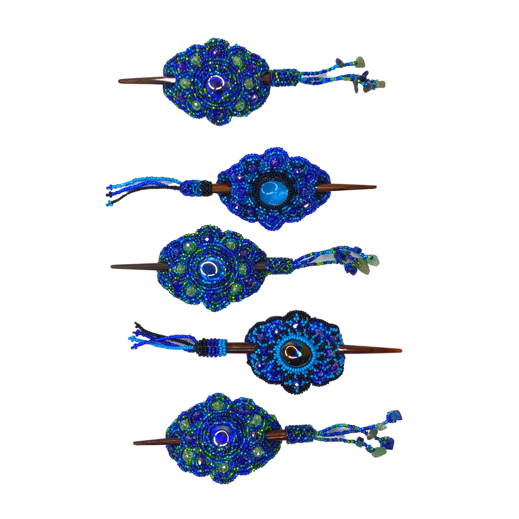 Michelle Seed Bead Hair Barrette - Guatemala Accessories La Vie Bien Michelle Seed Bead Hair Barrette - Guatemala