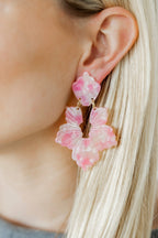 Michelle Statement Earrings - Pink Sugar